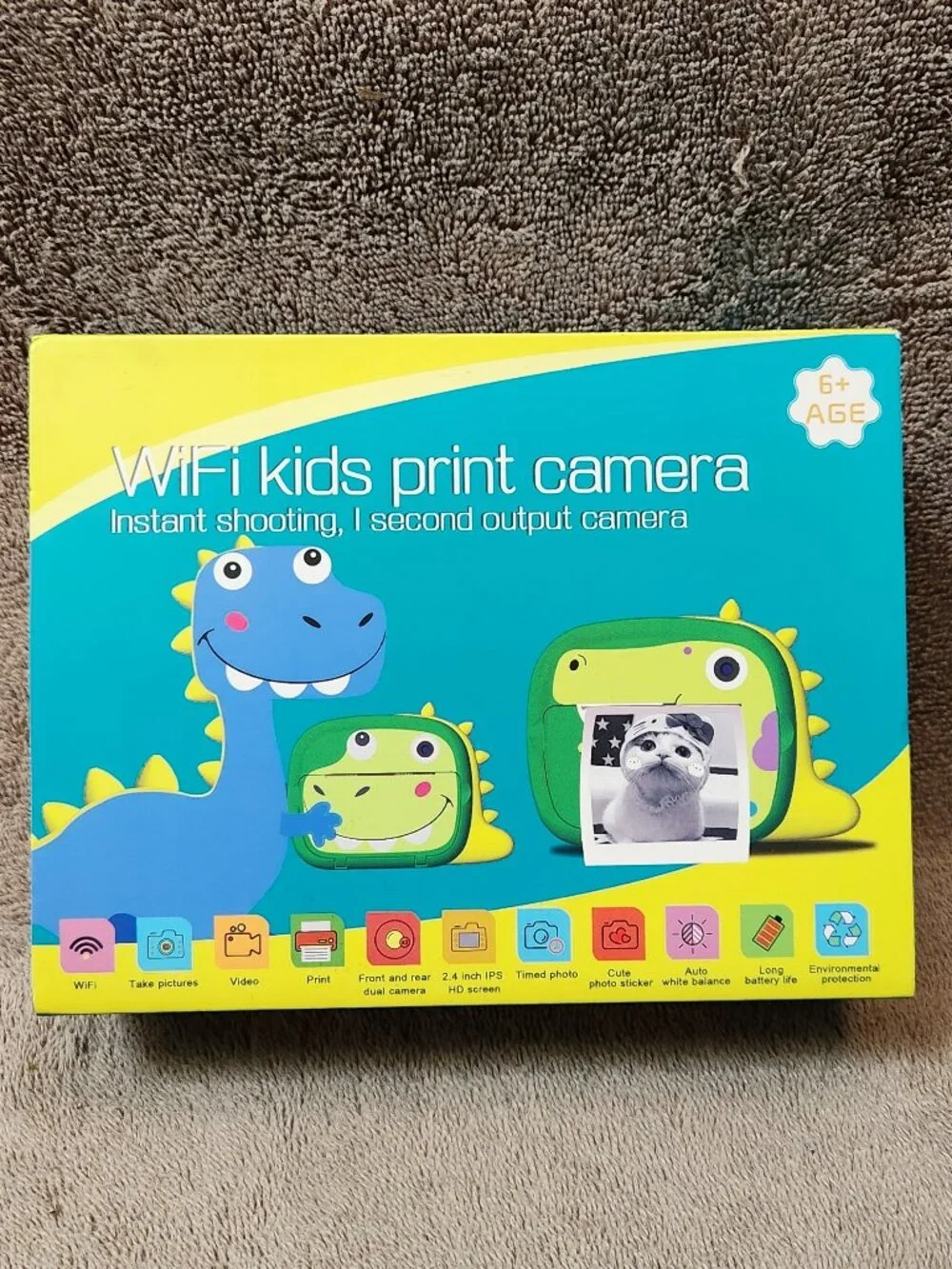 WIFI Kids Instant Print Camera Dinosaur - NEW NIB